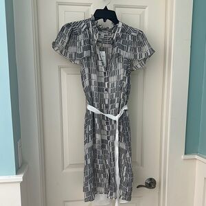 Banana Republic Gray Flutter Sleeve Mini Dress